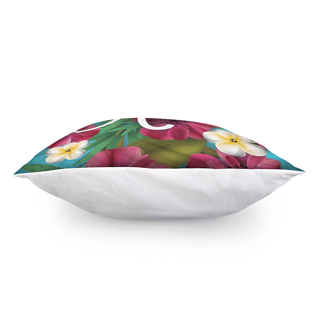 Tropical Flower Aloha Print Pillow Cover