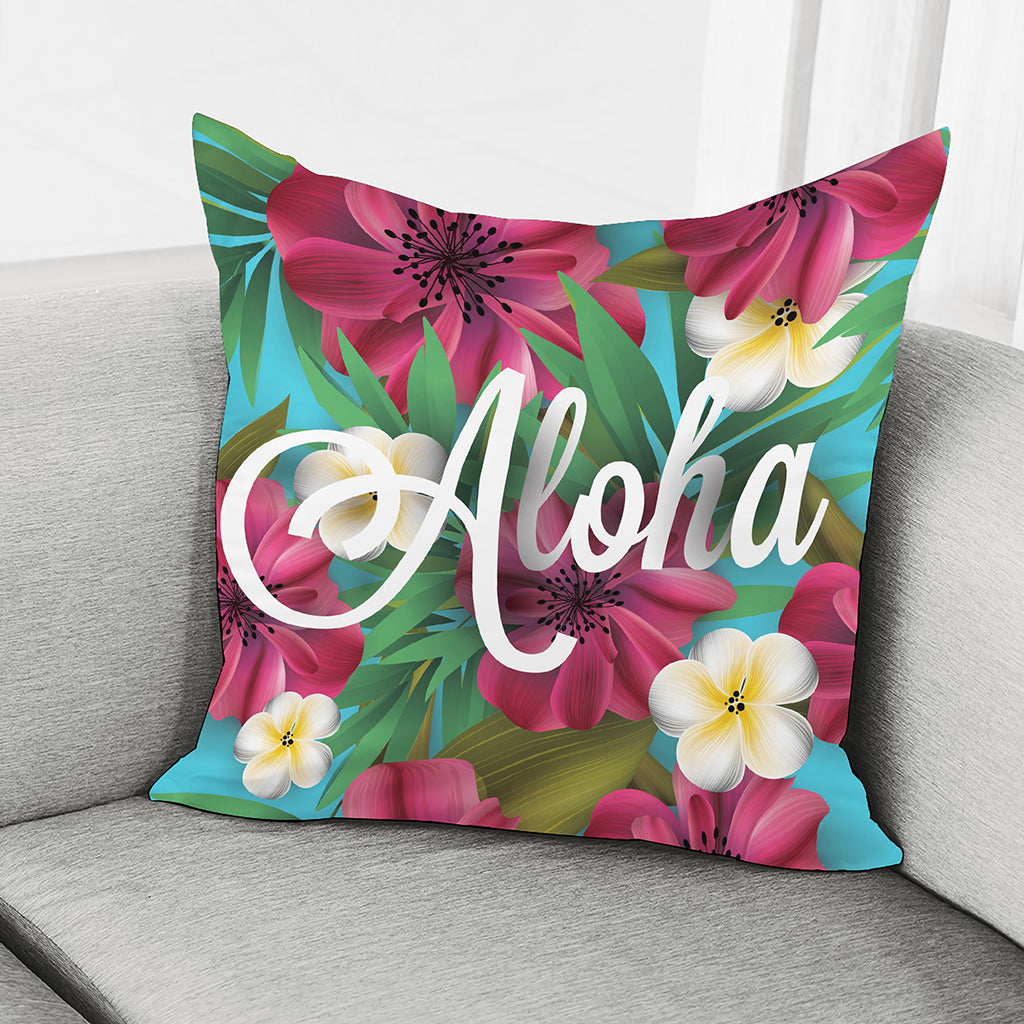 Tropical Flower Aloha Print Pillow Cover