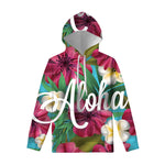Tropical Flower Aloha Print Pullover Hoodie