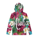Tropical Flower Aloha Print Pullover Hoodie