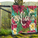 Tropical Flower Aloha Print Quilt