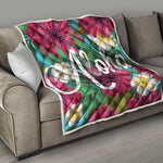Tropical Flower Aloha Print Quilt