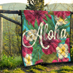 Tropical Flower Aloha Print Quilt
