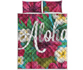 Tropical Flower Aloha Print Quilt Bed Set