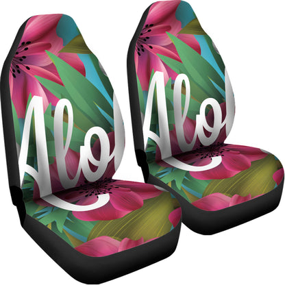 Tropical Flower Aloha Print Universal Fit Car Seat Covers