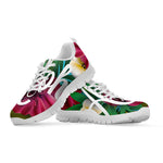 Tropical Flower Aloha Print White Sneakers