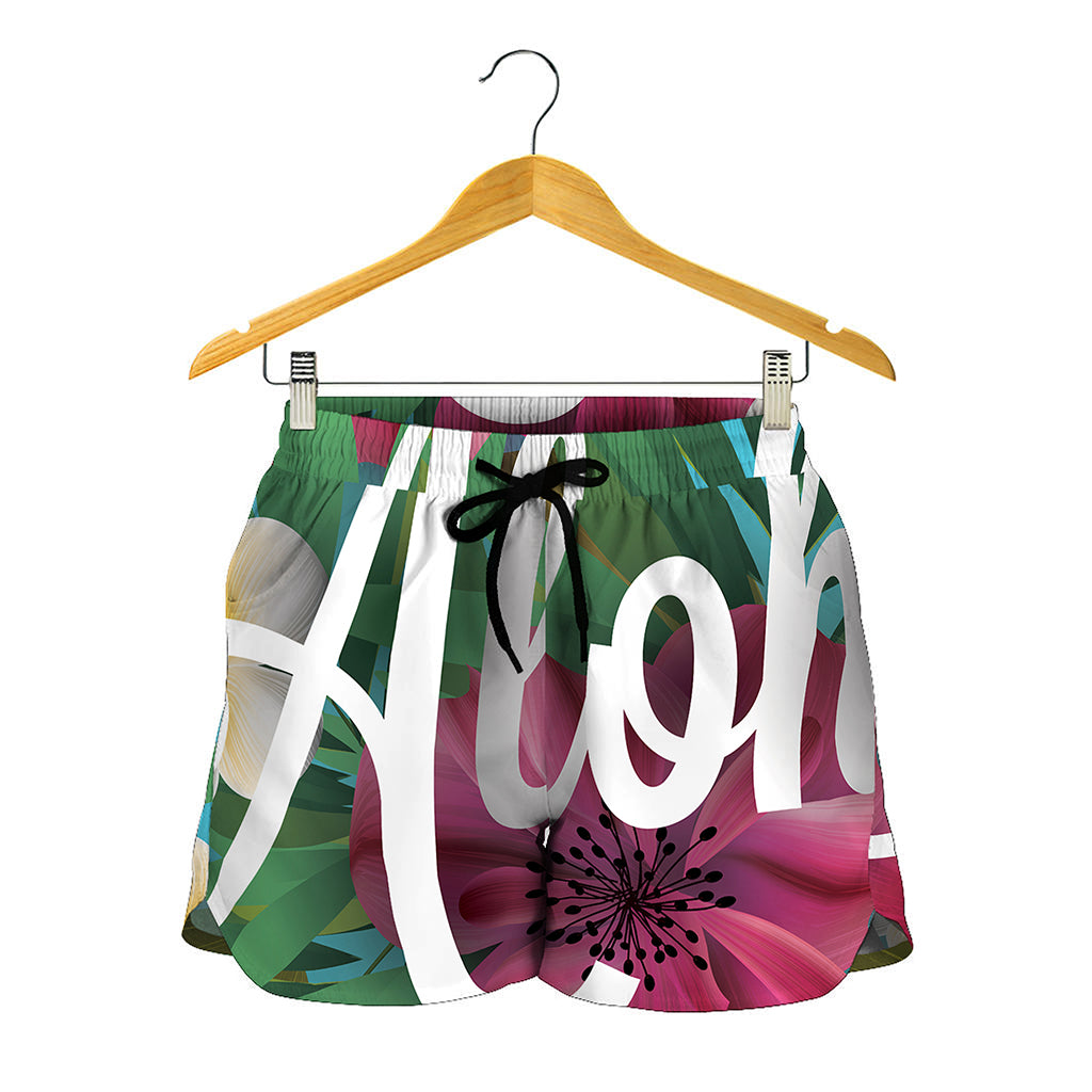 Tropical Flower Aloha Print Women's Shorts