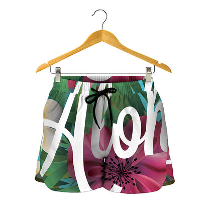 Tropical Flower Aloha Print Women's Shorts