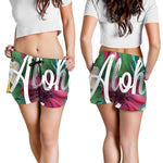 Tropical Flower Aloha Print Women's Shorts