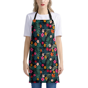 Tropical Flowers Hawaii Pattern Print Apron