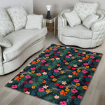 Tropical Flowers Hawaii Pattern Print Area Rug GearFrost