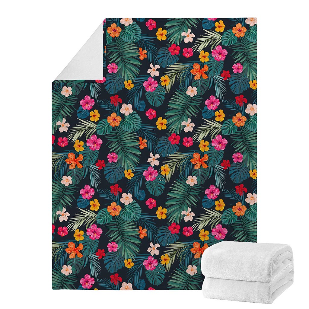 Tropical Flowers Hawaii Pattern Print Blanket