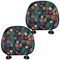 Tropical Flowers Hawaii Pattern Print Car Headrest Covers