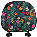 Tropical Flowers Hawaii Pattern Print Car Headrest Covers