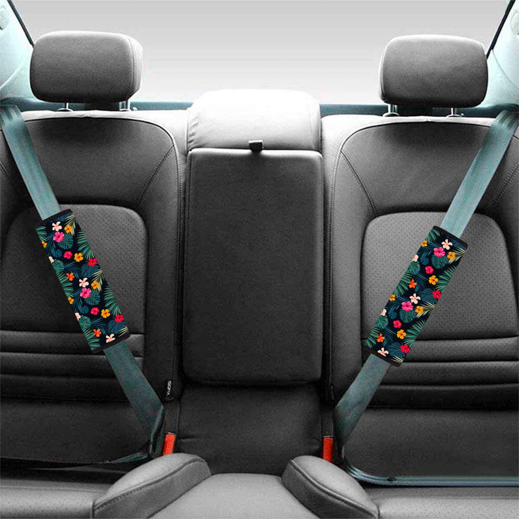 Tropical Flowers Hawaii Pattern Print Car Seat Belt Covers
