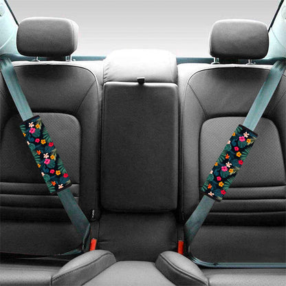 Tropical Flowers Hawaii Pattern Print Car Seat Belt Covers