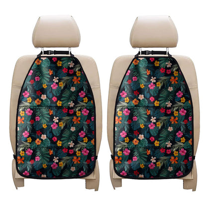 Tropical Flowers Hawaii Pattern Print Car Seat Organizers