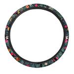 Tropical Flowers Hawaii Pattern Print Car Steering Wheel Cover