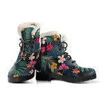 Tropical Flowers Hawaii Pattern Print Comfy Boots GearFrost