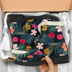 Tropical Flowers Hawaii Pattern Print Comfy Boots GearFrost