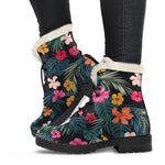 Tropical Flowers Hawaii Pattern Print Comfy Boots GearFrost