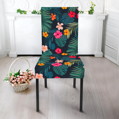 Tropical Flowers Hawaii Pattern Print Dining Chair Slipcover