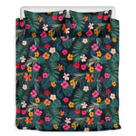 Tropical Flowers Hawaii Pattern Print Duvet Cover Bedding Set
