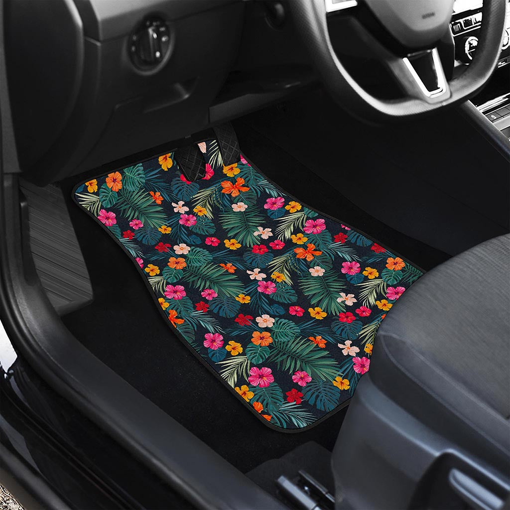 Tropical Flowers Hawaii Pattern Print Front Car Floor Mats