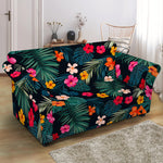 Tropical Flowers Hawaii Pattern Print Loveseat Slipcover