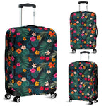 Tropical Flowers Hawaii Pattern Print Luggage Cover GearFrost