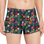 Tropical Flowers Hawaii Pattern Print Men's Boxer Briefs