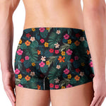 Tropical Flowers Hawaii Pattern Print Men's Boxer Briefs