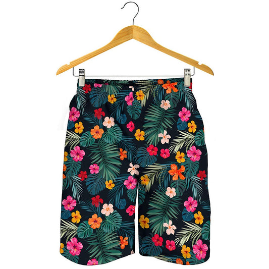 Tropical Flowers Hawaii Pattern Print Men's Shorts