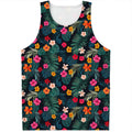 Tropical Flowers Hawaii Pattern Print Men's Tank Top