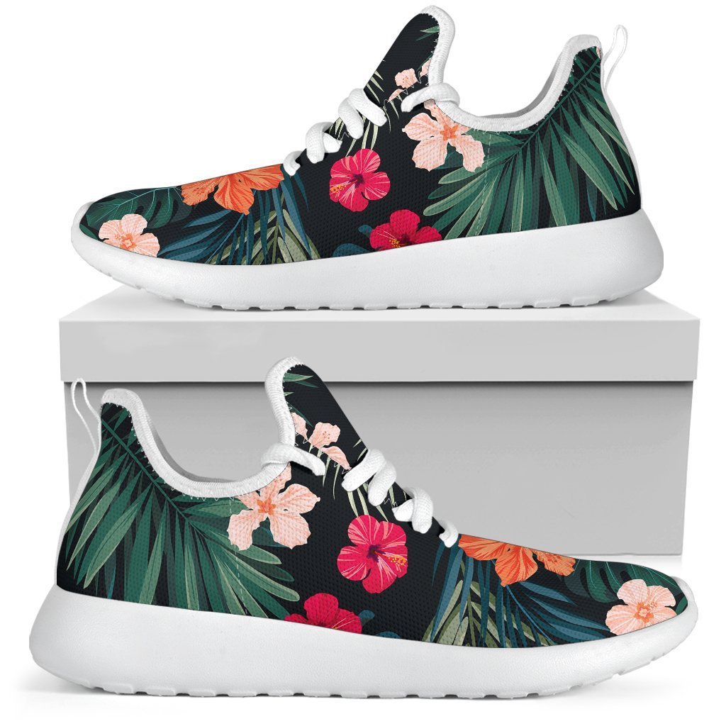 Tropical Flowers Hawaii Pattern Print Mesh Knit Shoes GearFrost