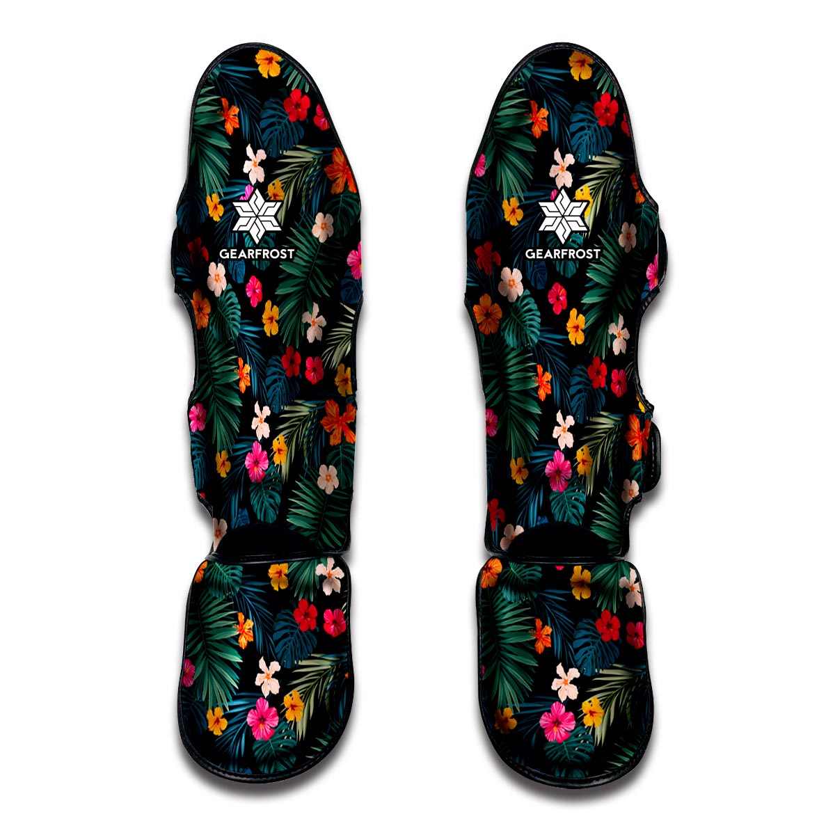 Tropical Flowers Hawaii Pattern Print Muay Thai Shin Guard