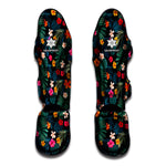 Tropical Flowers Hawaii Pattern Print Muay Thai Shin Guard
