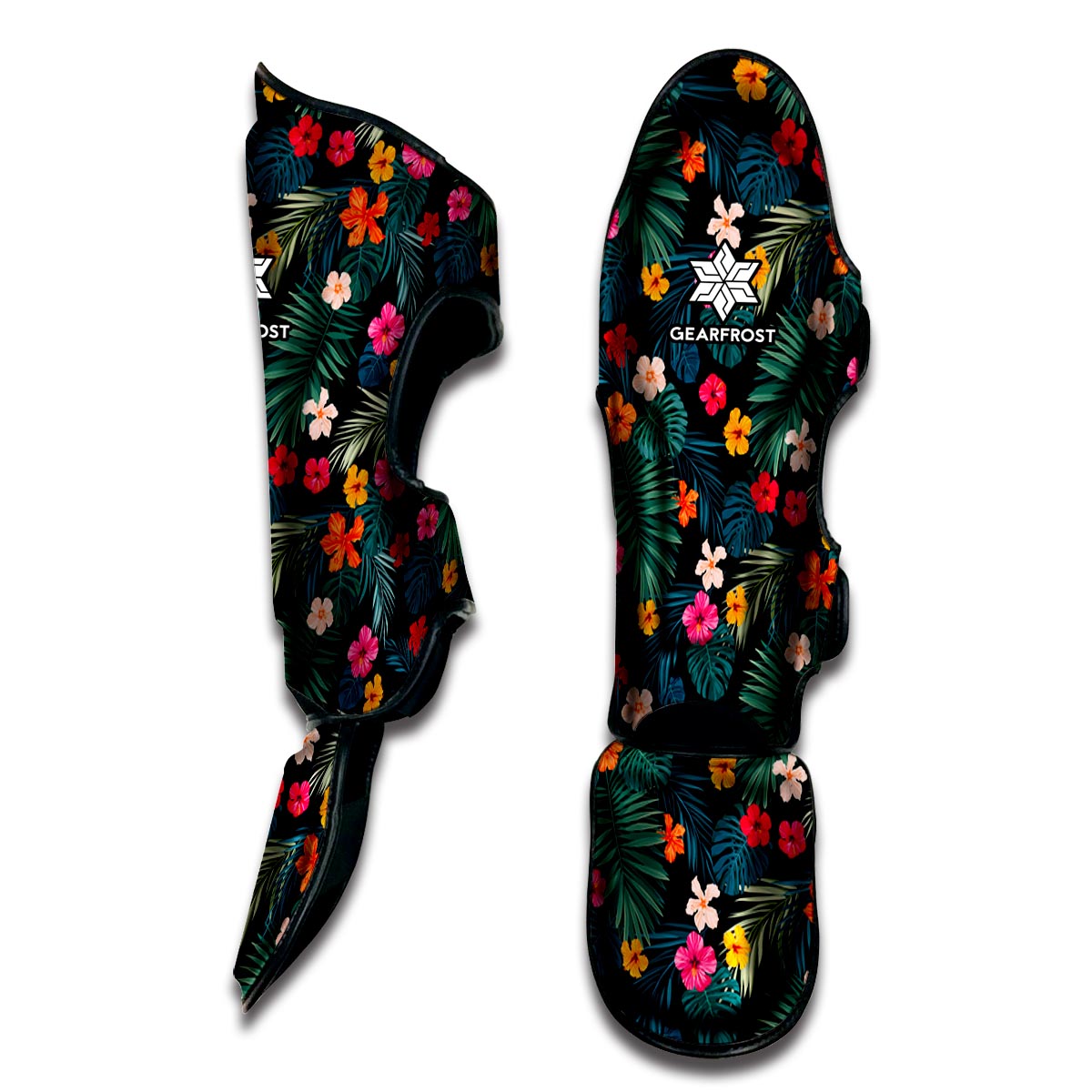 Tropical Flowers Hawaii Pattern Print Muay Thai Shin Guard