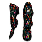 Tropical Flowers Hawaii Pattern Print Muay Thai Shin Guard