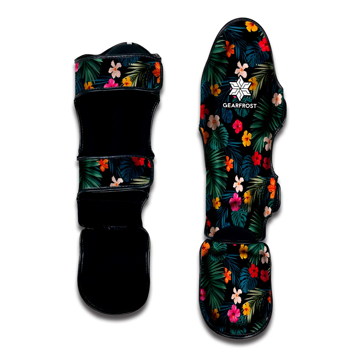Tropical Flowers Hawaii Pattern Print Muay Thai Shin Guard