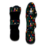 Tropical Flowers Hawaii Pattern Print Muay Thai Shin Guard