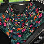 Tropical Flowers Hawaii Pattern Print Pet Car Back Seat Cover