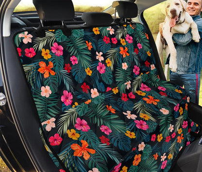 Tropical Flowers Hawaii Pattern Print Pet Car Back Seat Cover