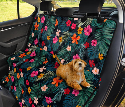 Tropical Flowers Hawaii Pattern Print Pet Car Back Seat Cover