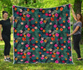 Tropical Flowers Hawaii Pattern Print Quilt