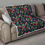 Tropical Flowers Hawaii Pattern Print Quilt
