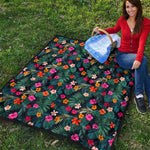 Tropical Flowers Hawaii Pattern Print Quilt