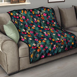 Tropical Flowers Hawaii Pattern Print Quilt