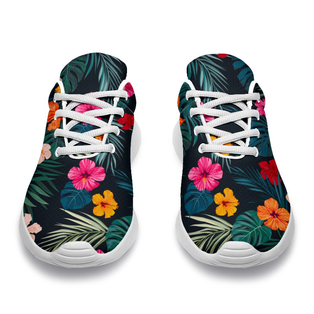 Tropical Flowers Hawaii Pattern Print Sport Shoes GearFrost