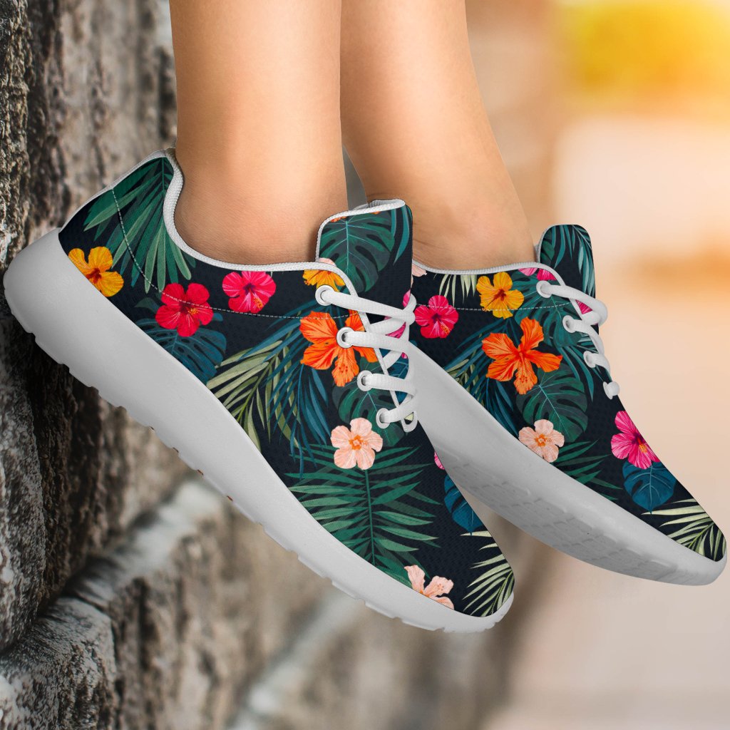 Tropical Flowers Hawaii Pattern Print Sport Shoes GearFrost